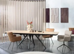 Sage, armstoel 4-pootjes steelbrown - stof Oregon - Desert