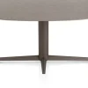 Saluti, EETKAMERTAFEL ELLIPS 180 X 105 CM. - CENTRALE POOT - STEELBROWN - Lava