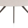 Saluti, EETKAMERTAFEL ELLIPS 180 X 105 CM. - 4-POOTJES - STEELBROWN - Light sand