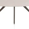 Saluti, EETKAMERTAFEL ELLIPS 210 X 105 CM. - 4-POOTJES - STEELBROWN - Light sand