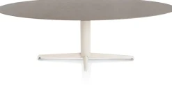 Saluti, EETKAMERTAFEL ELLIPS 240 X 110 CM. - CENTRALE POOT - CRÈME - Lava