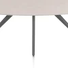 Saluti, EETKAMERTAFEL ELLIPS 240 X 110 CM. - 4-POOTJES - GRAPHIET - Light sand
