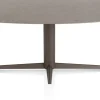 Saluti, EETKAMERTAFEL ELLIPS 210 X 105 CM. - CENTRALE POOT - STEELBROWN - Lava