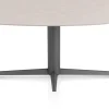 Saluti, EETKAMERTAFEL ELLIPS 180 X 105 CM. - CENTRALE POOT - GRAPHIET - Light sand