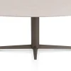 Saluti, EETKAMERTAFEL ELLIPS 240 X 110 CM. - CENTRALE POOT - STEELBROWN - Light sand