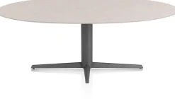 Saluti, EETKAMERTAFEL ELLIPS 210 X 105 CM. - CENTRALE POOT - GRAPHIET - Light sand