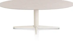 Saluti, EETKAMERTAFEL ELLIPS 210 X 105 CM. - CENTRALE POOT - CRÈME - Light sand