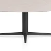 Saluti, EETKAMERTAFEL ELLIPS 180 X 105 CM. - CENTRALE POOT - ROUGH OFF BLACK - Light sand