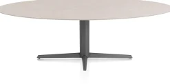Saluti, EETKAMERTAFEL ELLIPS 240 X 110 CM. - CENTRALE POOT - GRAPHIET - Light sand