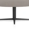 Saluti, EETKAMERTAFEL ELLIPS 180 X 105 CM. - CENTRALE POOT - ROUGH OFF BLACK - Lava
