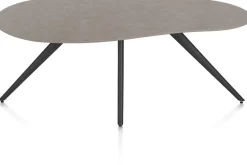 Saluti, EETKAMERTAFEL ORGANISCH 180 X 120 CM. - 4-POOTJES - ROUGH OFF BLACK - Lava