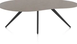 Saluti, EETKAMERTAFEL ORGANISCH 210 X 120 CM. - 4-POOTJES - ROUGH OFF BLACK - Lava