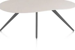 Saluti, EETKAMERTAFEL ORGANISCH 180 X 120 CM. - 4-POOTJES - GRAPHIET - Light sand