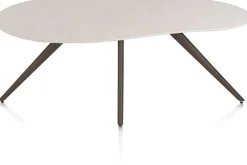 Saluti, EETKAMERTAFEL ORGANISCH 180 X 120 CM. - 4-POOTJES - STEELBROWN - Light sand