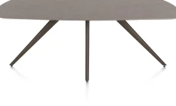 Saluti, EETKAMERTAFEL OVAAL 210 X 105 CM. - 4-POOTJES - STEELBROWN - Lava