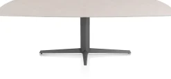 Saluti, EETKAMERTAFEL OVAAL 240 X 110 CM. - CENTRALE POOT - GRAPHIET - Light sand