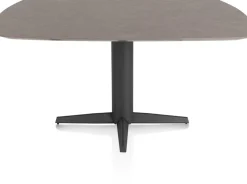 Saluti, EETKAMERTAFEL OVAAL 150 X 105 CM. - CENTRALE POOT - ROUGH OFF BLACK - Lava