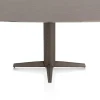 Saluti, EETKAMERTAFEL OVAAL 150 X 105 CM. - CENTRALE POOT - STEELBROWN - Lava