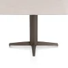 Saluti, EETKAMERTAFEL OVAAL 150 X 105 CM. - CENTRALE POOT - STEELBROWN - Light sand