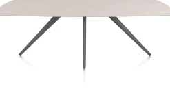 Saluti, EETKAMERTAFEL OVAAL 240 X 110 CM. - 4-POOTJES - GRAPHIET - Light sand