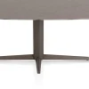 Saluti, EETKAMERTAFEL OVAAL 180 X 105 CM. - CENTRALE POOT - STEELBROWN - Lava