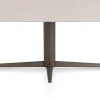 Saluti, EETKAMERTAFEL OVAAL 240 X 110 CM. - CENTRALE POOT - STEELBROWN - Light sand
