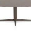 Saluti, EETKAMERTAFEL OVAAL 210 X 105 CM. - CENTRALE POOT - STEELBROWN - Lava