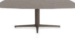 Saluti, EETKAMERTAFEL OVAAL 210 X 105 CM. - CENTRALE POOT - STEELBROWN - Lava