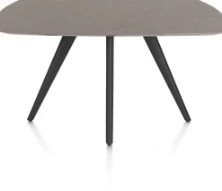 Saluti, EETKAMERTAFEL OVAAL 150 X 105 CM. - 4-POOTJES - ROUGH OFF BLACK - Lava