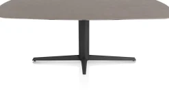 Saluti, EETKAMERTAFEL OVAAL 210 X 105 CM. - CENTRALE POOT - ROUGH OFF BLACK - Lava