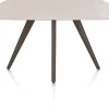 Saluti, EETKAMERTAFEL OVAAL 150 X 105 CM. - 4-POOTJES - STEELBROWN - Light sand