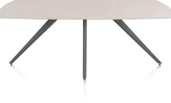 Saluti, EETKAMERTAFEL OVAAL 210 X 105 CM. - 4-POOTJES - GRAPHIET - Light sand