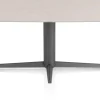 Saluti, EETKAMERTAFEL OVAAL 210 X 105 CM. - CENTRALE POOT - GRAPHIET - Light sand