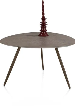 Salutina, salontafel 68 x 68 cm - 3 pootjes - steelbrown