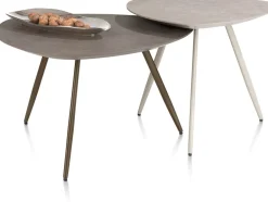 Salutina, salontafel 68 x 68 cm - 3 pootjes - steelbrown