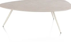 Salutina, salontafel 110 x 80 cm - 3 pootjes - crème