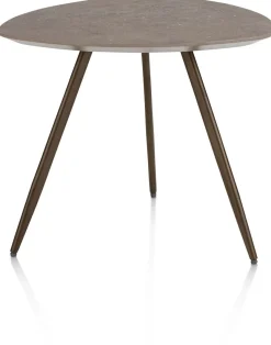 Salutina, salontafel 53 x 53 cm - 3 pootjes - steelbrown