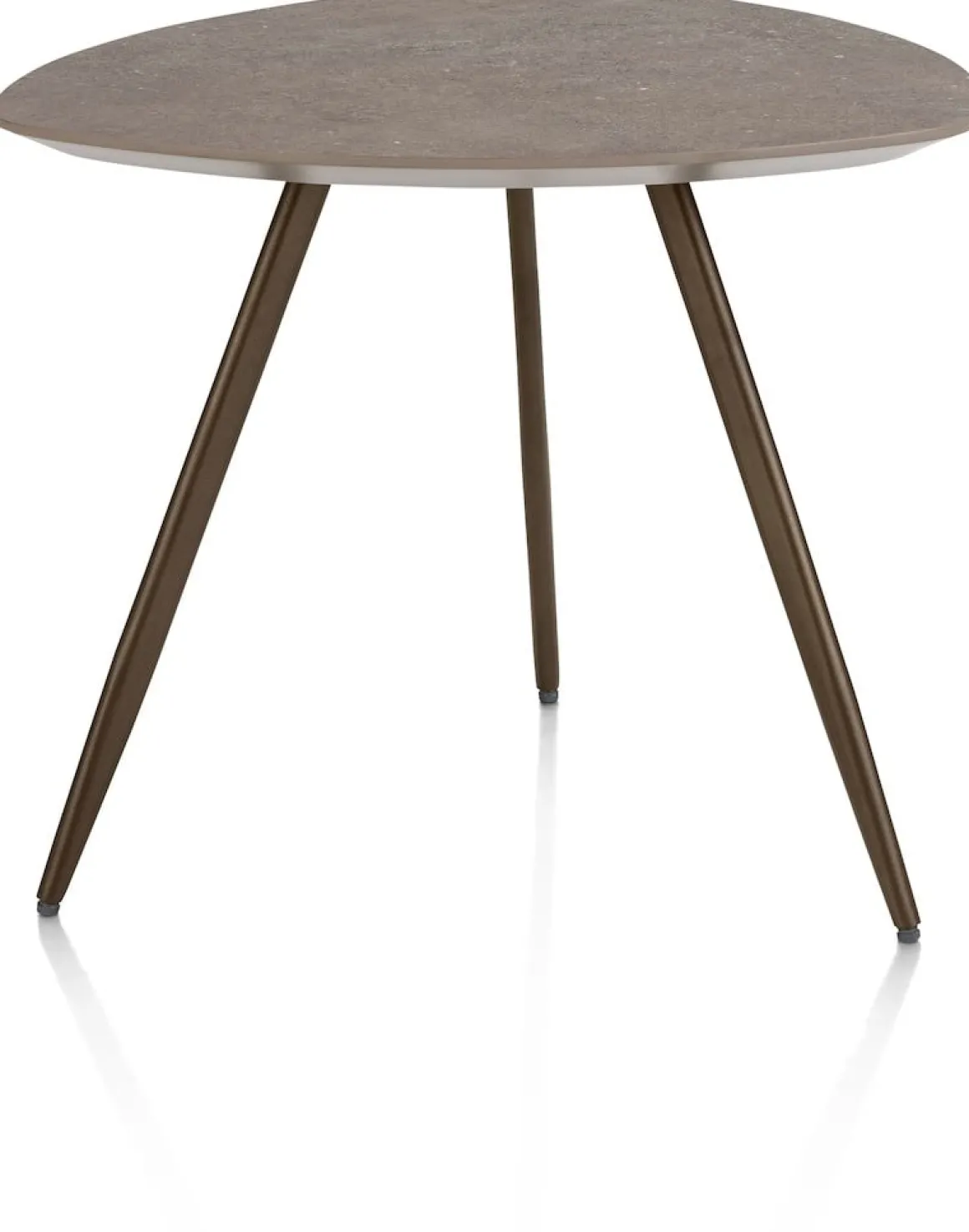 Salutina, salontafel 53 x 53 cm - 3 pootjes - steelbrown