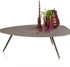 Salutina, slontafel 110 x 80 cm - 3 pootjes - steelbrown