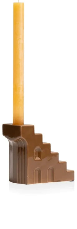 Skira kandelaar (H11.8cm) in de kleur Bruin - COCOmaison