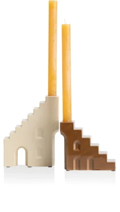 Skira kandelaar (H11.8cm) in de kleur Bruin - COCOmaison