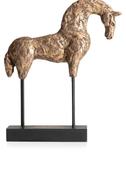 Stallion beeld (H35cm) in de kleur Goud - COCOmaison