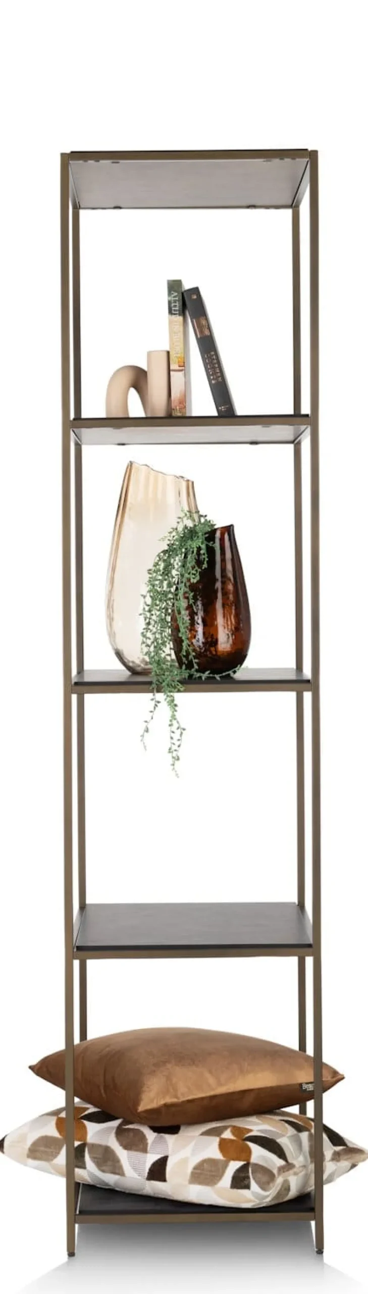 Stand up rek 45x50x193cm in de kleur Goud - COCOmaison