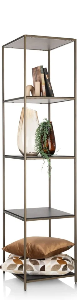 Stand up rek 45x50x193cm in de kleur Goud - COCOmaison