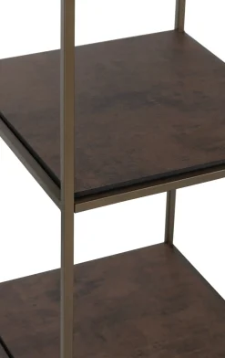 Stand up rek 45x50x193cm in de kleur Goud - COCOmaison