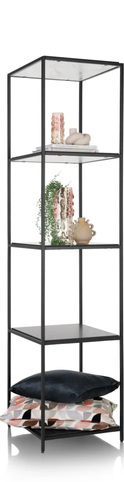 Stand up rek 45x50x193cm in de kleur Zwart - COCOmaison