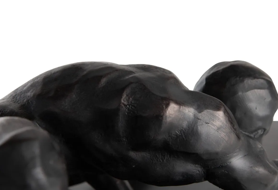 Stretching beeld H19cm in de kleur Zwart - COCOmaison