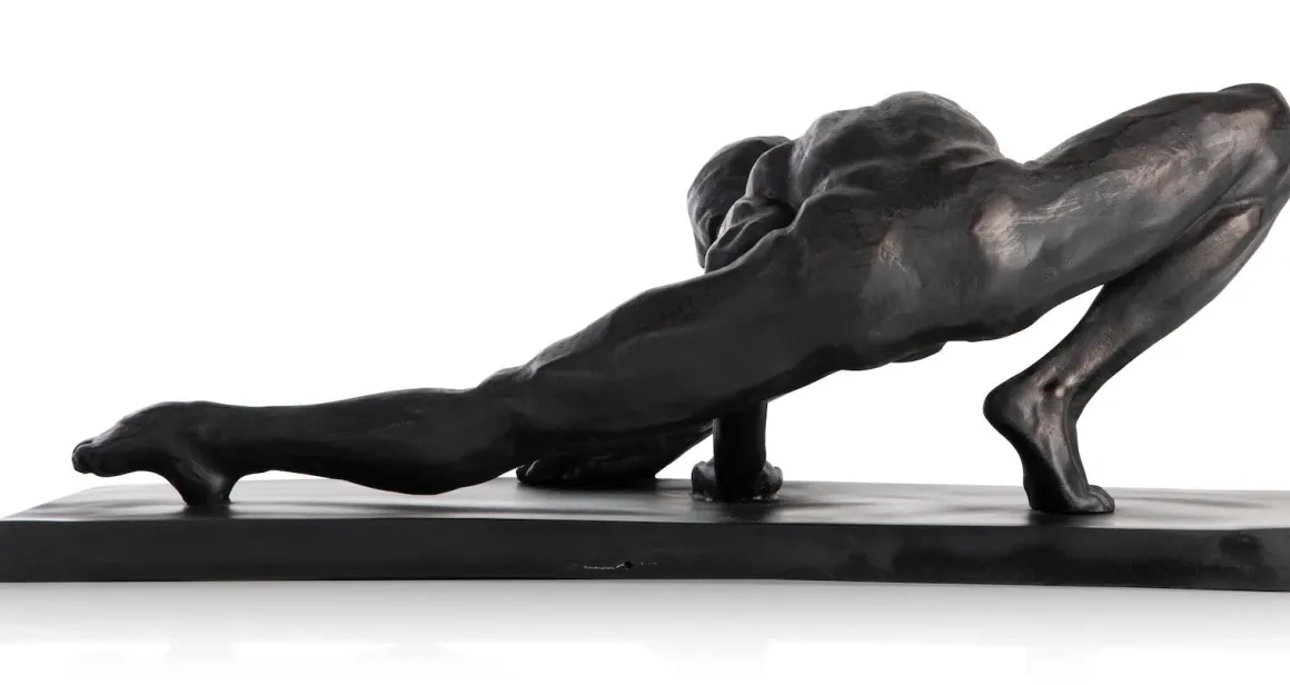 Stretching beeld H19cm in de kleur Zwart - COCOmaison