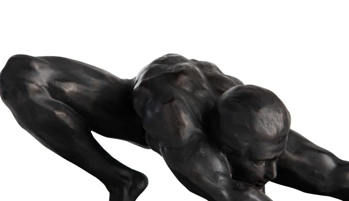 Stretching beeld H19cm in de kleur Zwart - COCOmaison