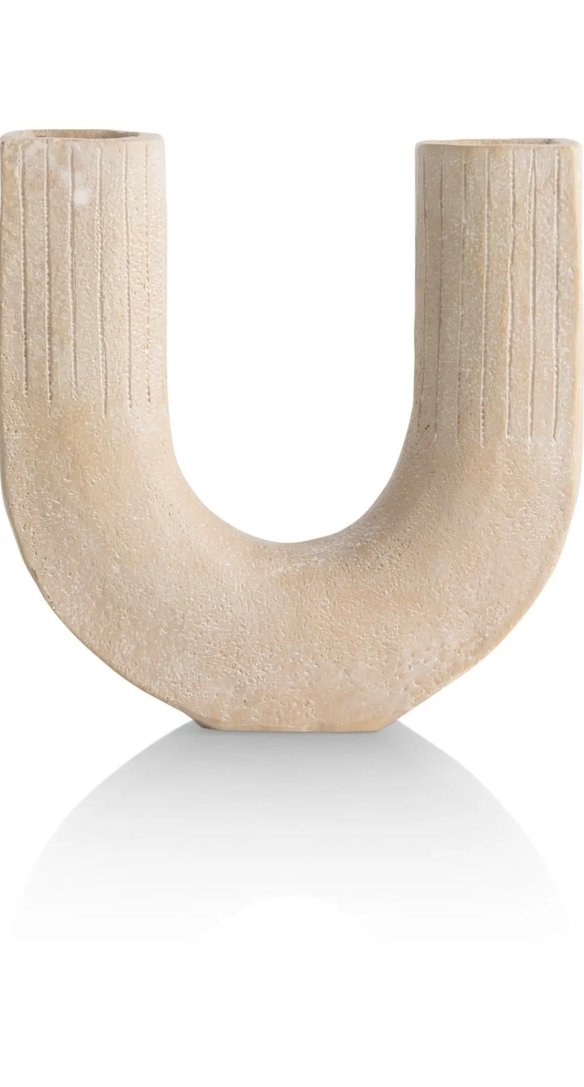 Suze vaas H16cm in de kleur Beige - COCOmaison